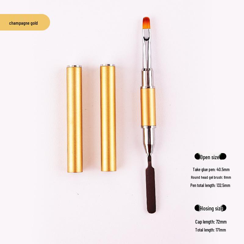 Double-Ended Nail Art Pen Set: Gel Picker, Steel Pusher, Embossing & Color Mixing Stick with Phototherapy, Round Head, Line Drawing & Ombre Tools