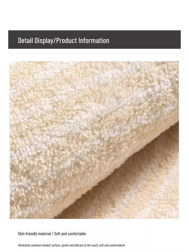 Temu Faux Cashmere Cat Bathroom Mat: Absorbent, Non-slip, Easy Care