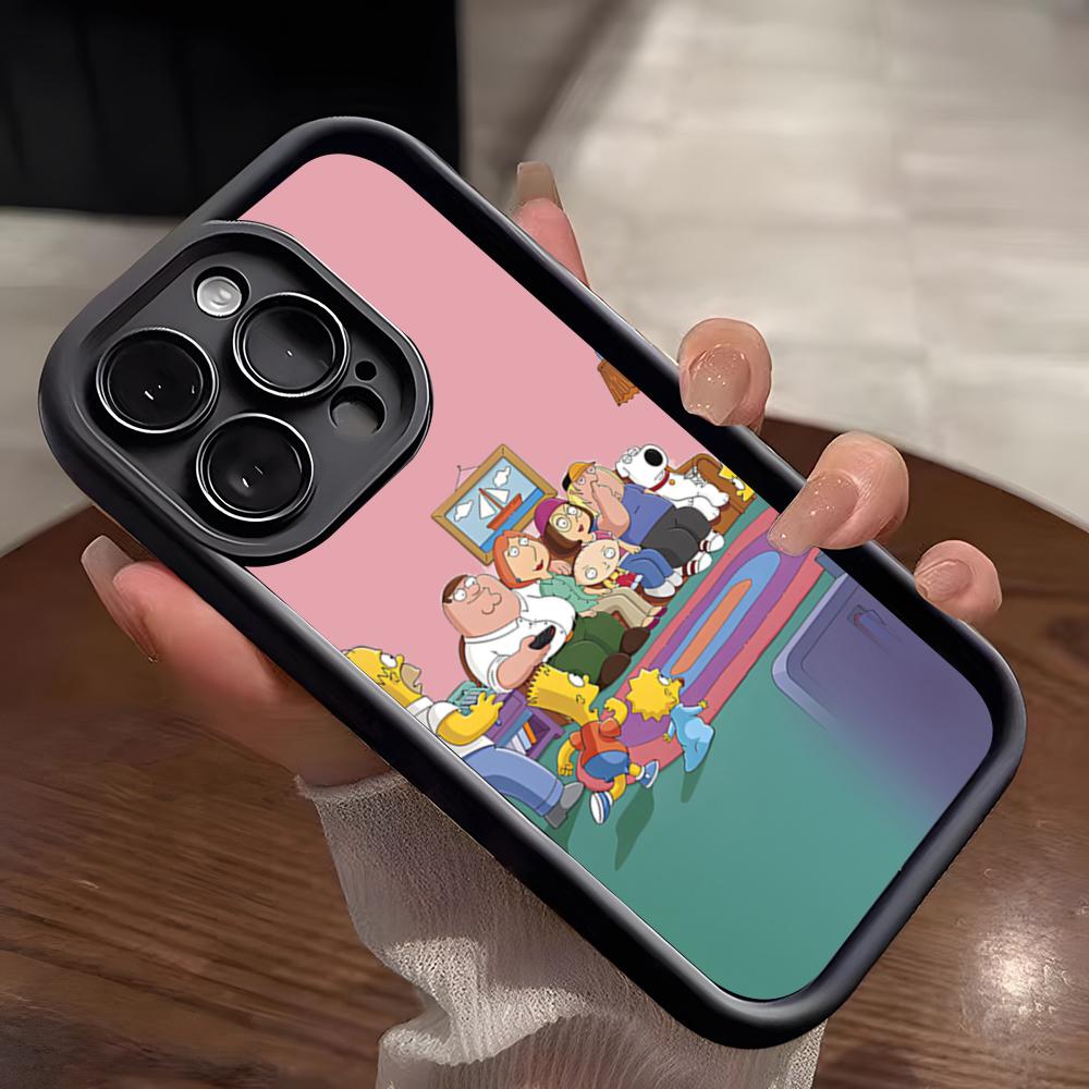 F-Family Funny Guy Phone Case For IPhone 17 Pro Max 15 Pro 16 14 Plus 12 13 Mini 11 Pro Shockproof Soft Cover