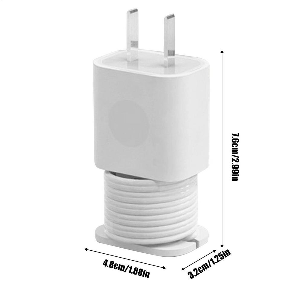 

2 In 1 Silicone Cable Winder Charger Protector Cover Wire Organizer Anti-Break Data Cable Storage Case Waterproof Accessories белый