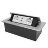 Pop Up Power Strip Silver Color 20W USB Fast Charging Rain Proof Embedded Countertop Pop Up Outlet