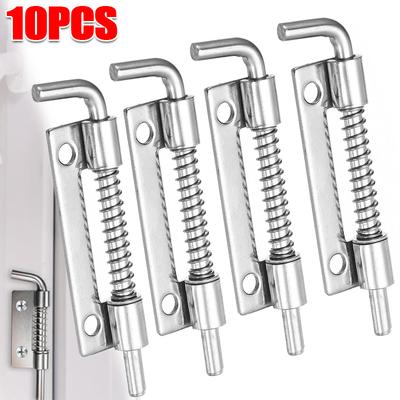 2-10PCS Goupille à ressort 304 Acier inoxydable Charnières de porte d'armoire de fenêtre Loquets de verrouillage de porte de sécurité pour quincaillerie domestique