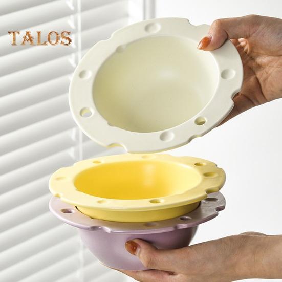 Cheese Shape Ceramic Bowl Food Grade Large Capacity Heat Resistant Multi-functional Rice Meal Salad Soup Porridge Snack Dessert Serving Bowl