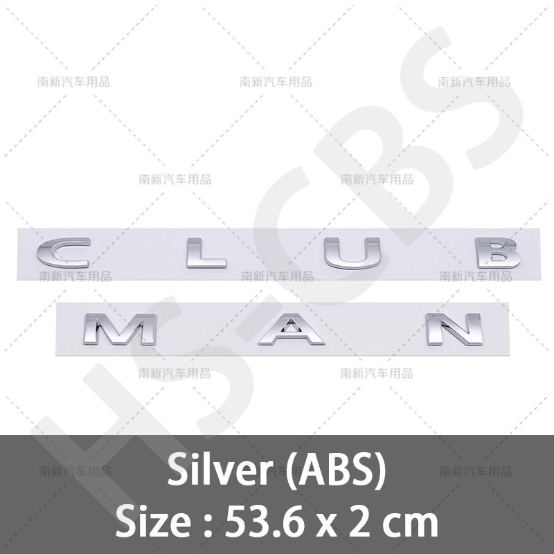 ABS Carbon Fiber Pattern Clubman Logo Countryman Letters Emblem Sticker Car Trunk Badge For F54 F55 F56 R55 R56 R60 F60 R52 R50