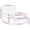 3137908 vidaXL Lit à sommier tapissier et matelas Vert foncé 140x200cm Velours