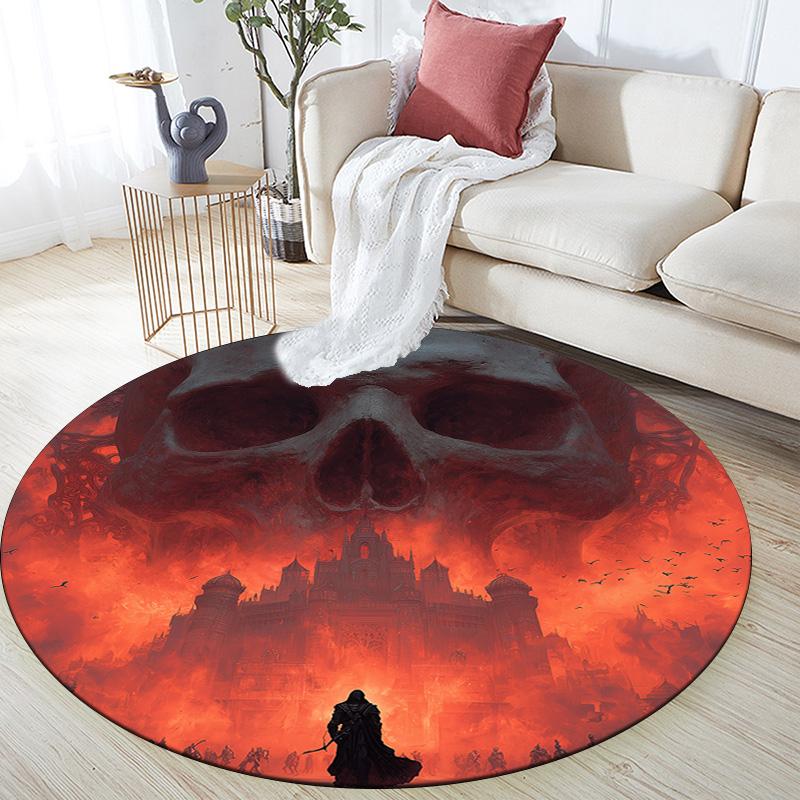 

Grim Reaper,Round Area Rug,Carpet Rug for Living Room Bedroom Sofa Playroom Decor,Non-slip Floor Mat 80cmx80cm