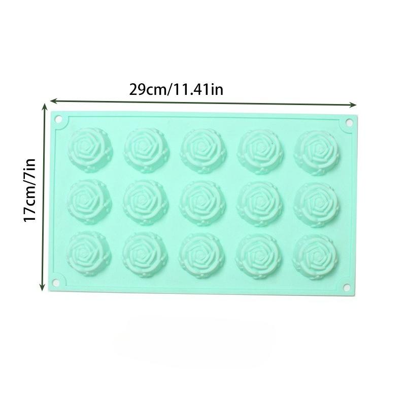 15 Fächer rosafarbene Silikon-Kuchenform Eiscreme-Pudding-Gelee-Form DIY Handgemachte Seifenform