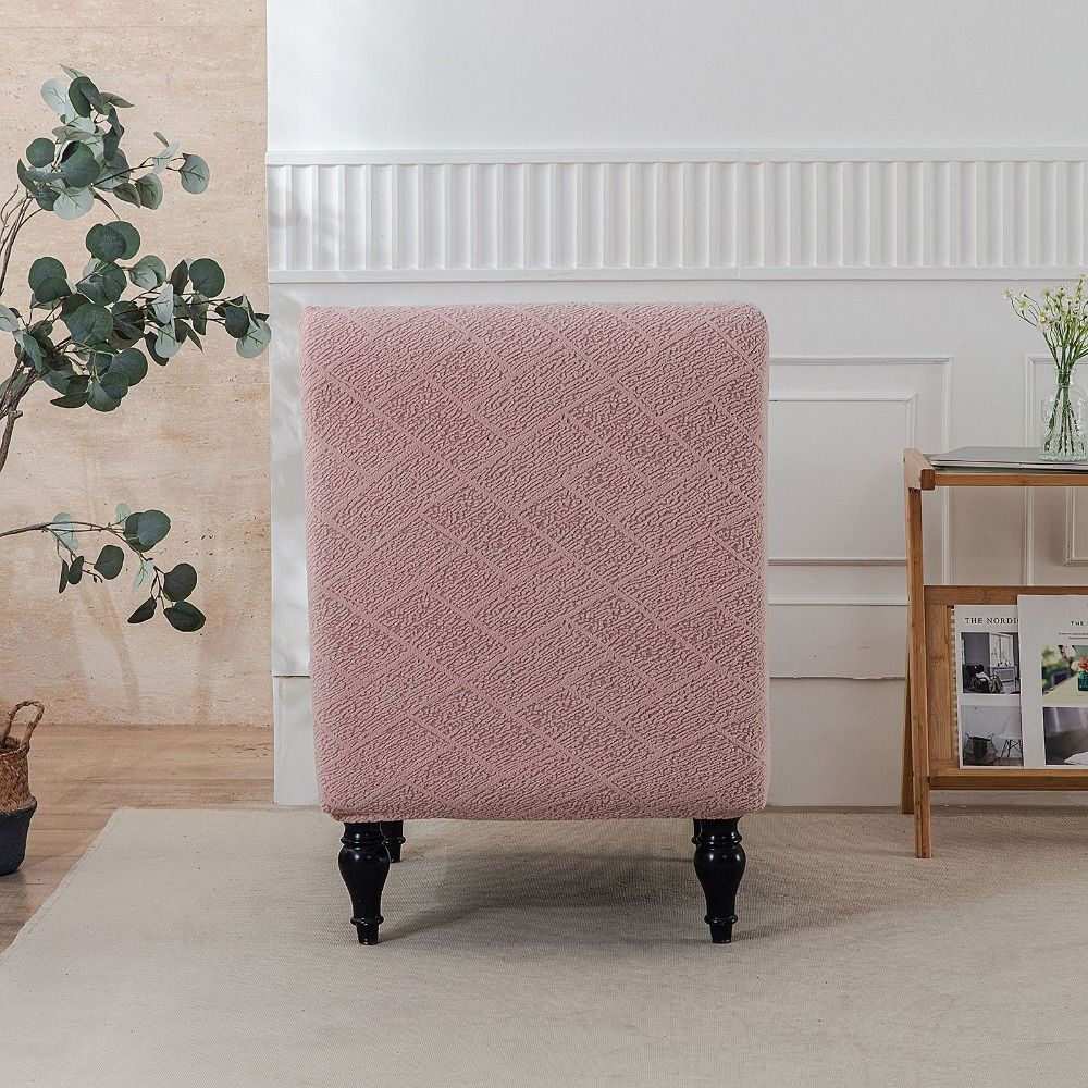 Washable Armless Chair Cover Single Seat Chair Dust Cover Durable Chair Slipcover  For Dining Room