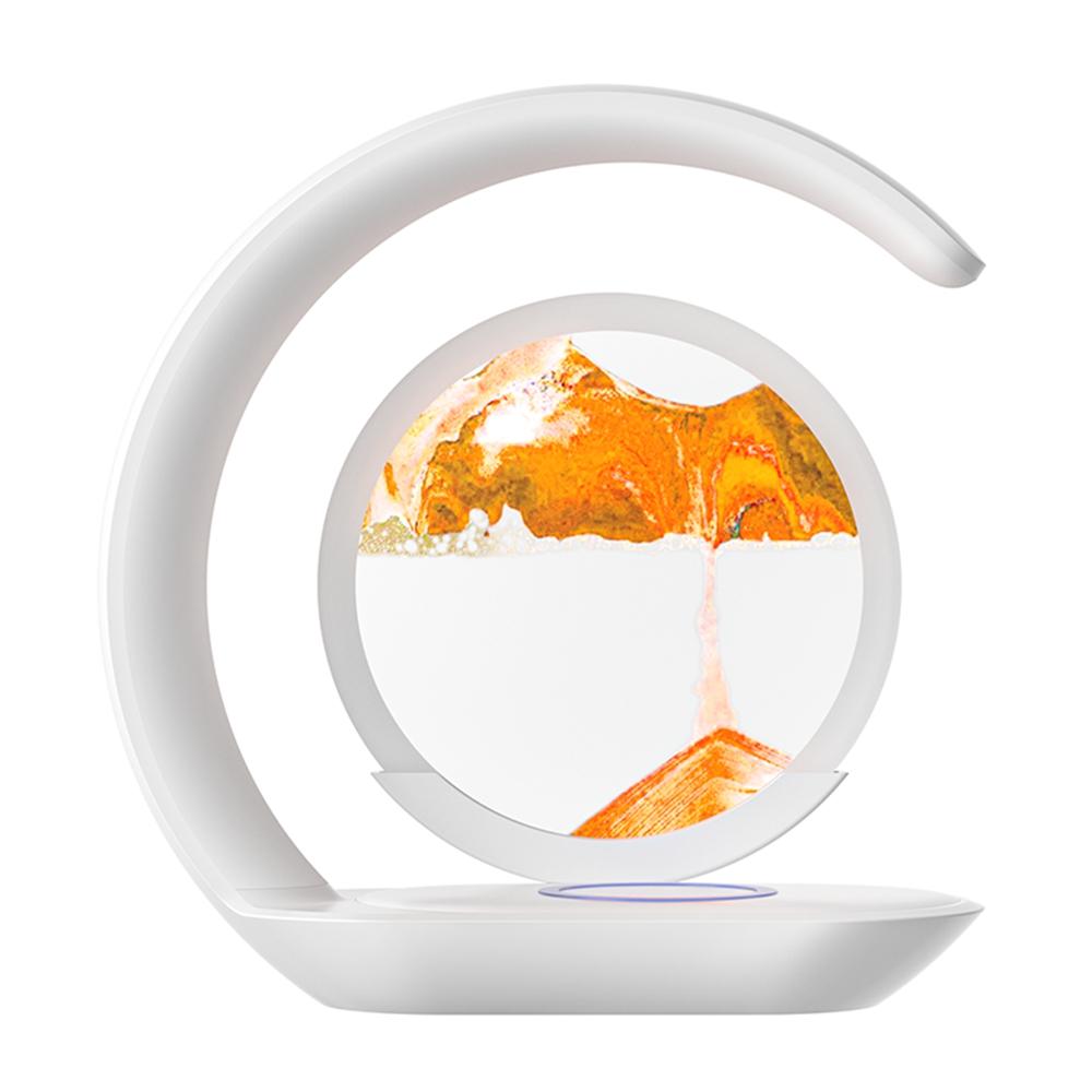 

D25 3D Рухома пісочна картина Нічник з бездротовою зарядкою Приліжкова прикраса Yellow