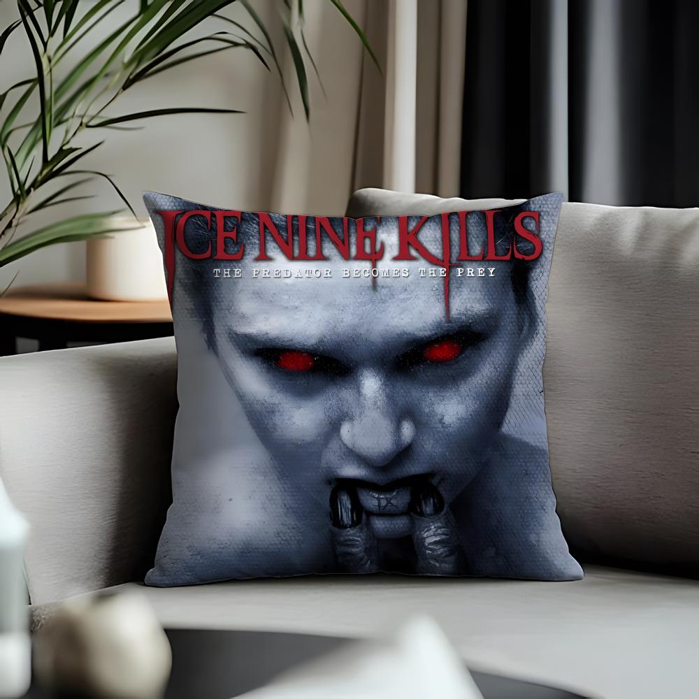 Hot IIce Nine Killsing Cushion Cover Antidustmite Pillowcase Invisible Zipper Silky Short Plush Sofa Cushion Cover