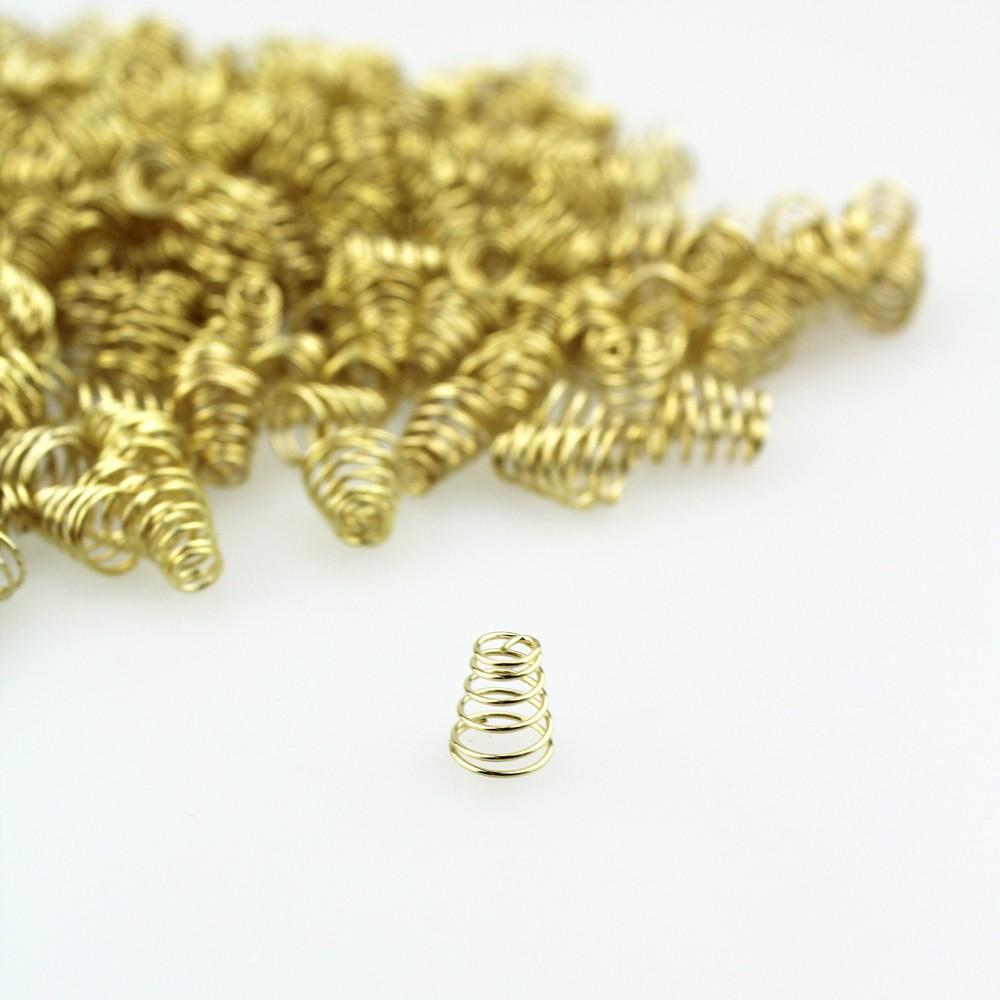 9mm x 8mm Vergoldte Kleine Feder für Taschenlampe Verpackt zu 100 Stück