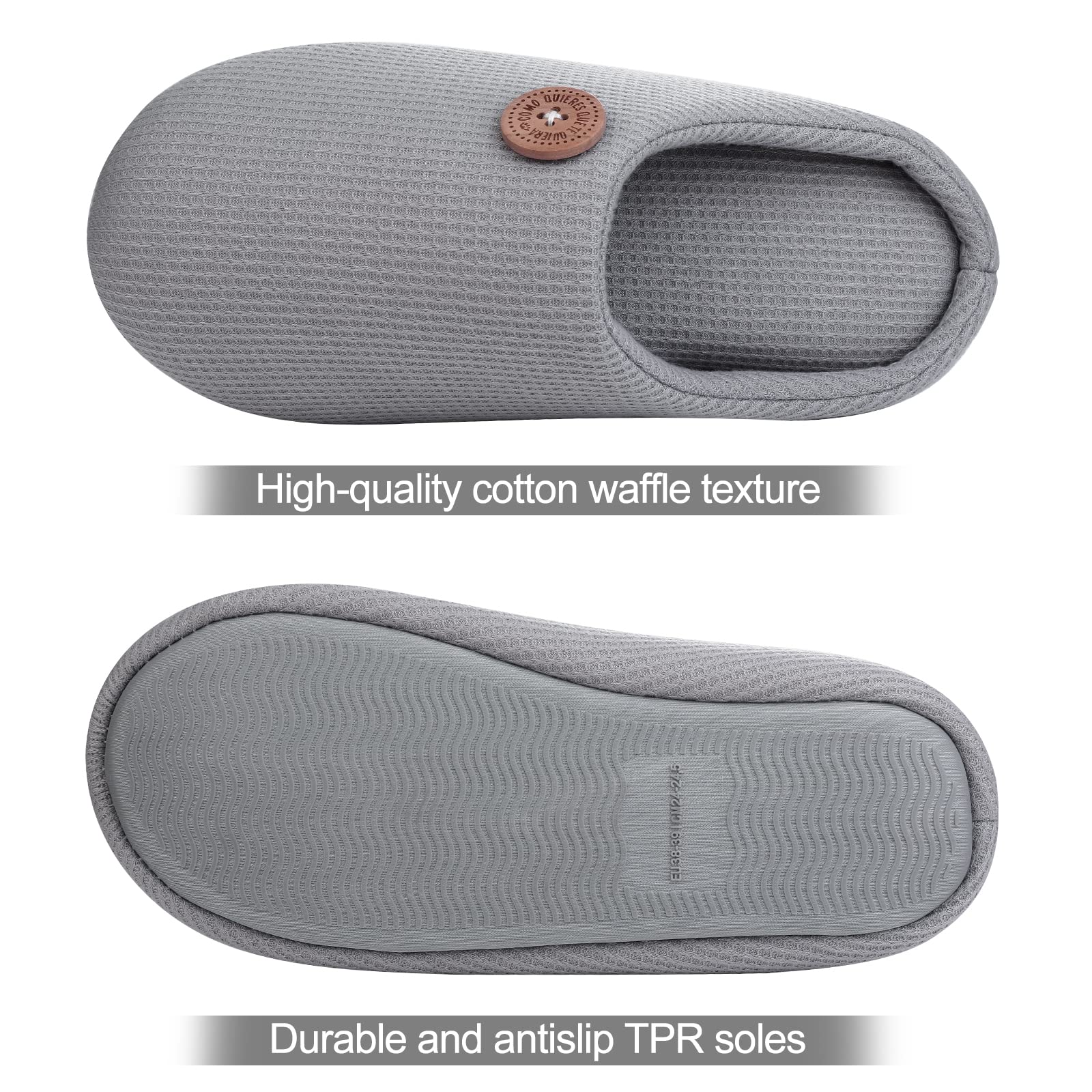 Модные теплые хлопковые тапочки Comwarm для женщин и мужчин — фото 6