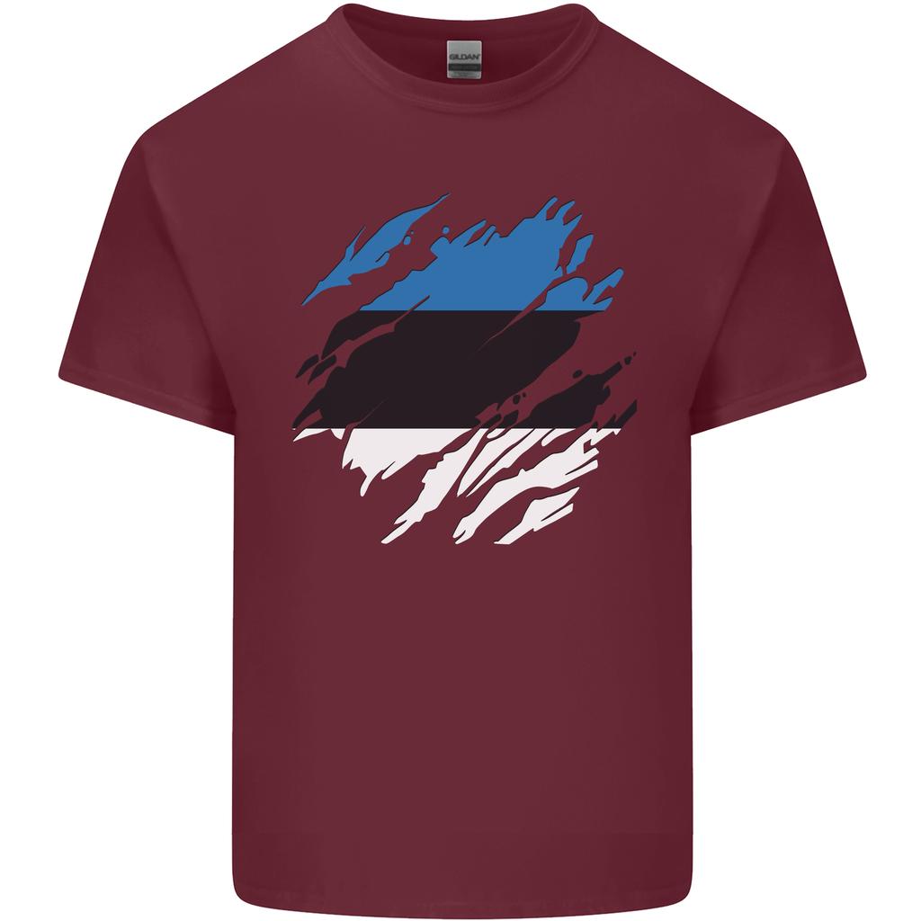 Torn Estonia Flag Estonian Day Football Unisexs Light Cotton Tshirt