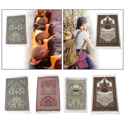 Islamic Turkish Prayer Rugs 65Cmx110cm Ramadan or Eid Gift Lightweight Portable Large Islam Carpet Prayer Mat for Kids Men Women