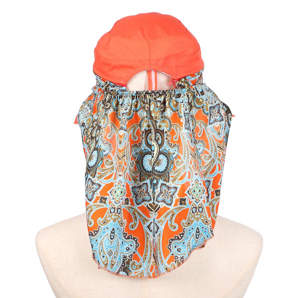 1Pc Summer Anti-UV Sun Hat Women Wide Brim Floral Print Caps Foldable Portable Sun Visor Hat Outdoor Riding Sunscreen Beach Cap