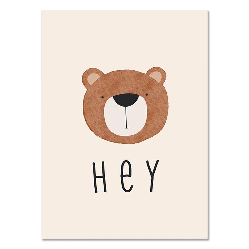 Nursery Wall Pictures Love Canvas Painting Sun Rainbow Prints Alpaca Bear Posters And Prints Nordic Paintings Kids Room Decor