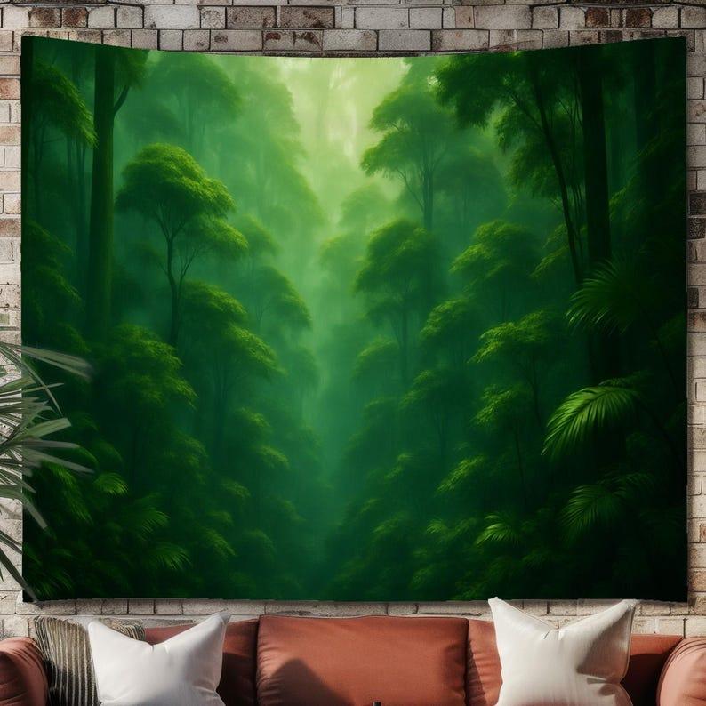 Emerald Jungle Forest tapestry 75x100 чёрный