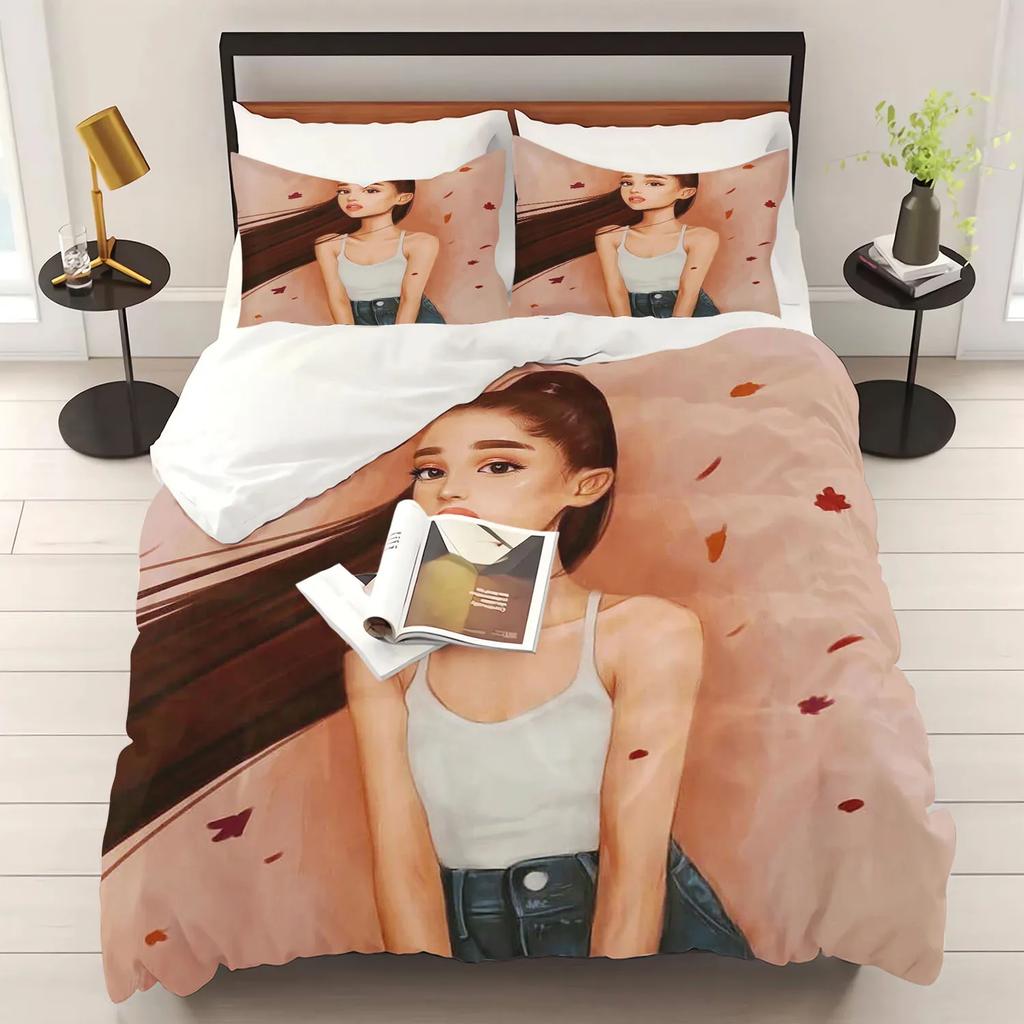Star Duvet Cover Sets Ariana Grande Bedding Set Famous Anime Comforter Bed Linen Twin Queen King Single Size Dropshipping Gift