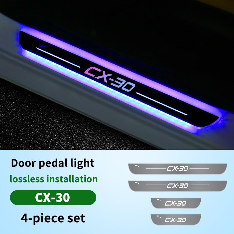 ABCY1 With LED lights, car door greeting pedals. Suitable for car parts of CX-30, CX-3, CX-5, CX-7 and CX-8.