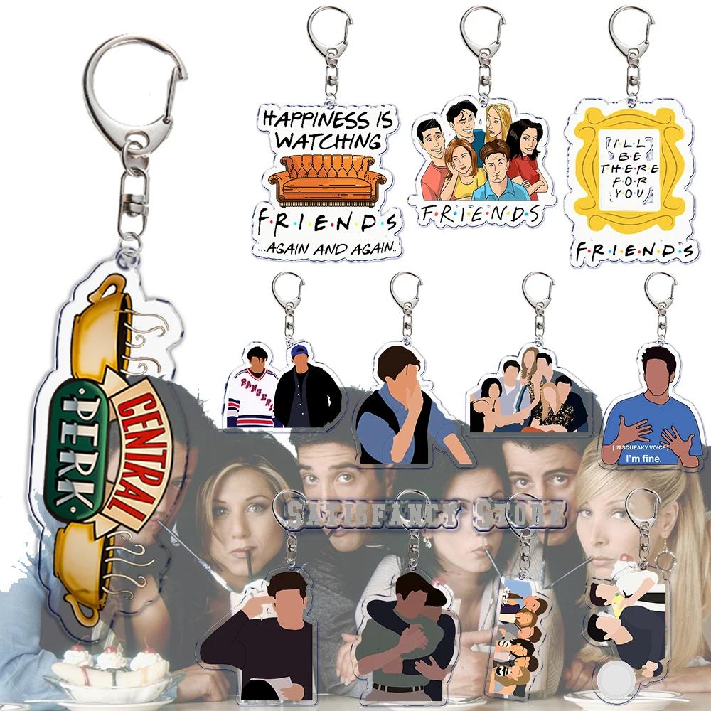 Classics TV Friends Keychain KeyRing Key Chains Chaveiro Cute Cartoon Fashion Friends for Bag Pendant Aaccessories Gift
