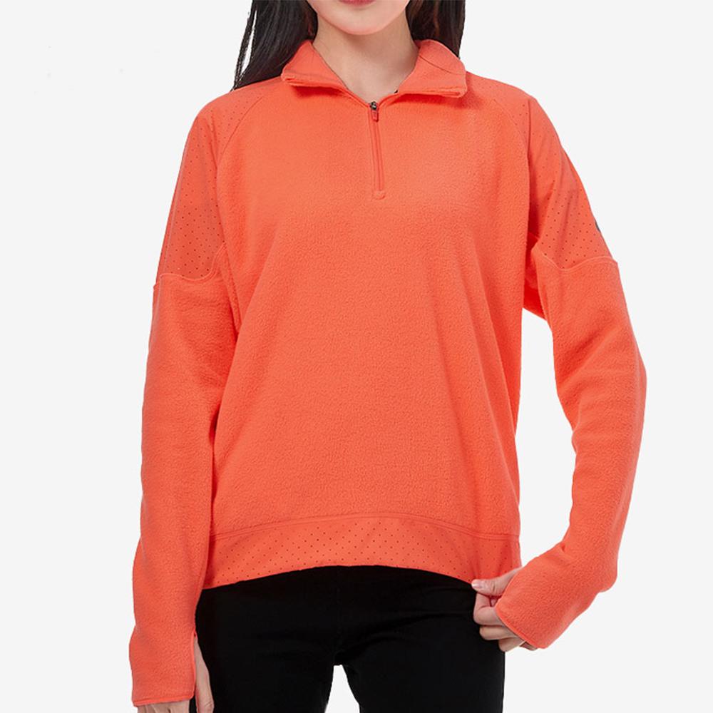 Nike Fleece-Lined Half-Zip Training Sweatshirt Women Tops Orange CZ9147-854