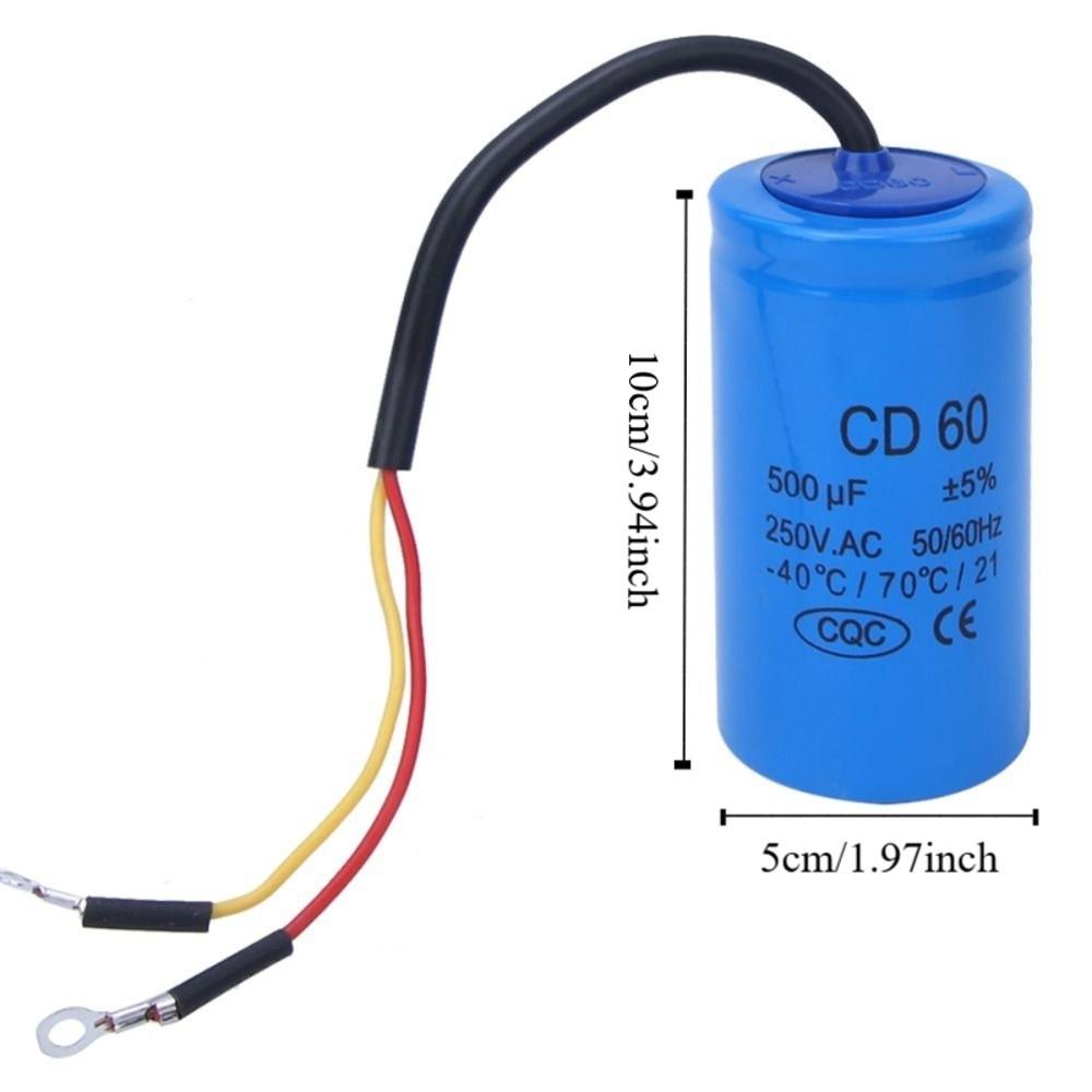 Wire Included CD60 Start Capacitor 250VAC CD60 Run Start Capacitor  Air Compressor