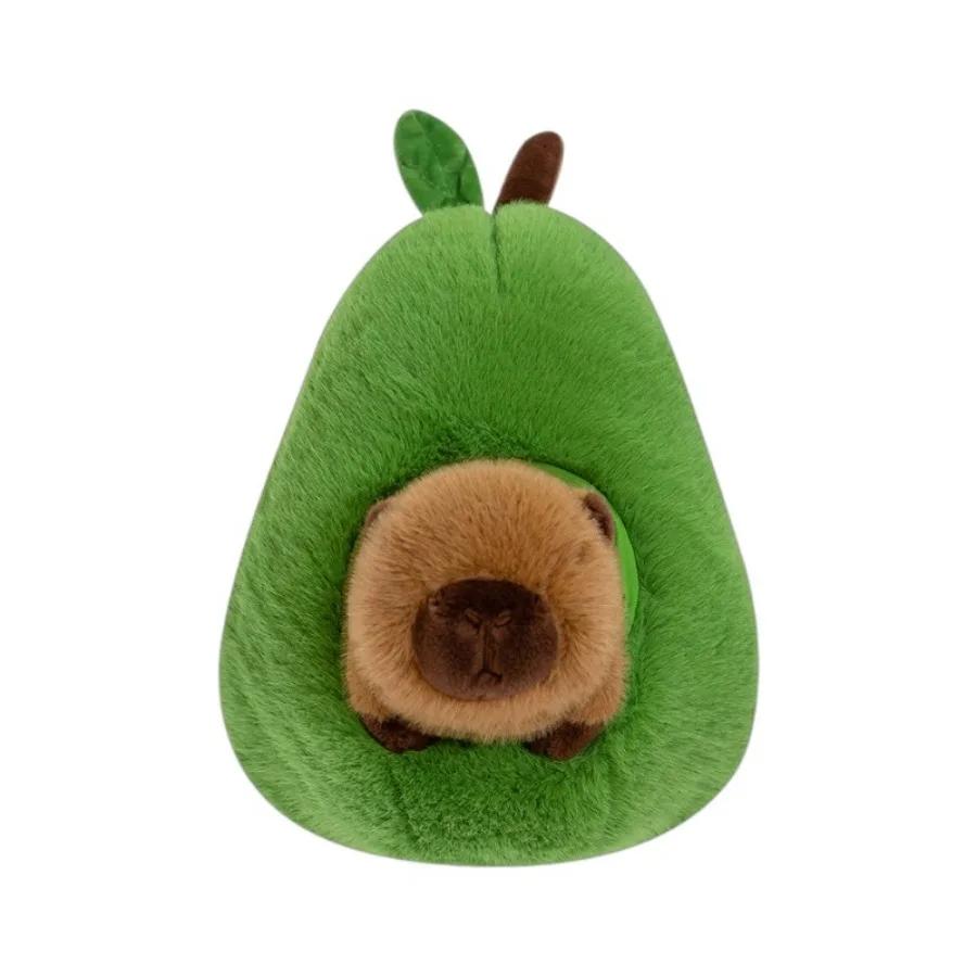 

Cute Capybara Avocado Plush Toy Doll Capibala Sleeping Pillow Large Plushie Birthday Gift Kawaii Creative Fruit Rag Doll Cushion 35cm