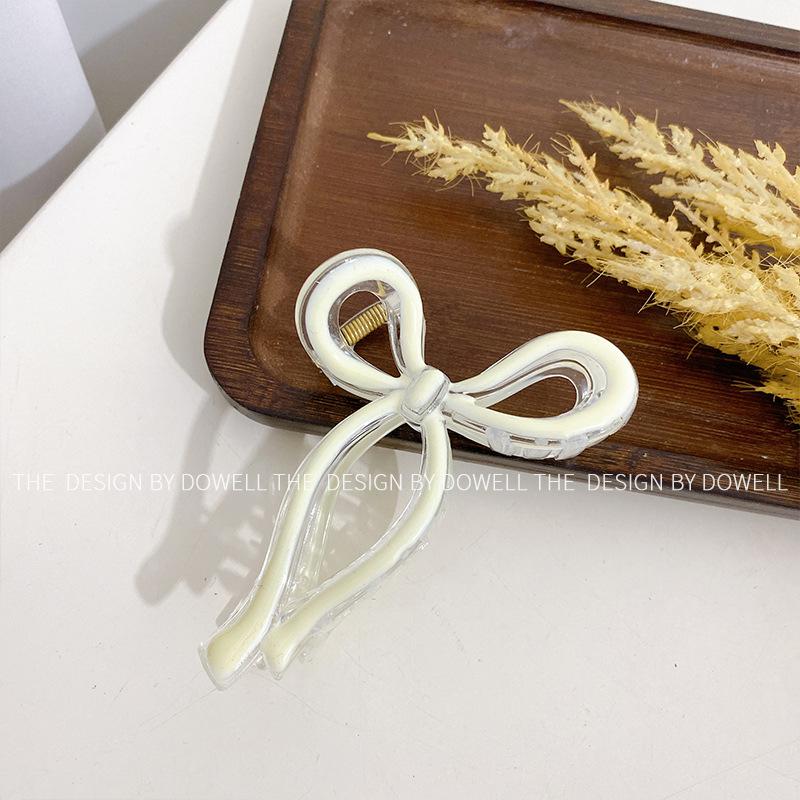 

Заколки-крабы для волос Butterfly Musthave с узлом в уникальных желейных цветах для элегантных причесок White