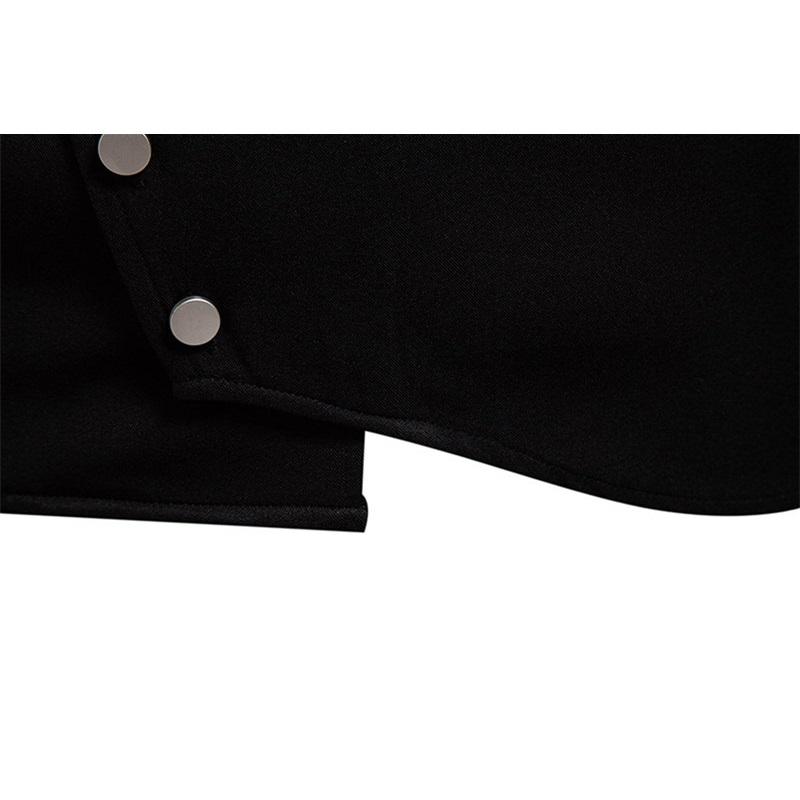 Høstmote Herre Skjorte med Diagonal Plissédesign Langermet Høy Kvalitet Vintage Herre Casual Sosial Bryllupsfest Business