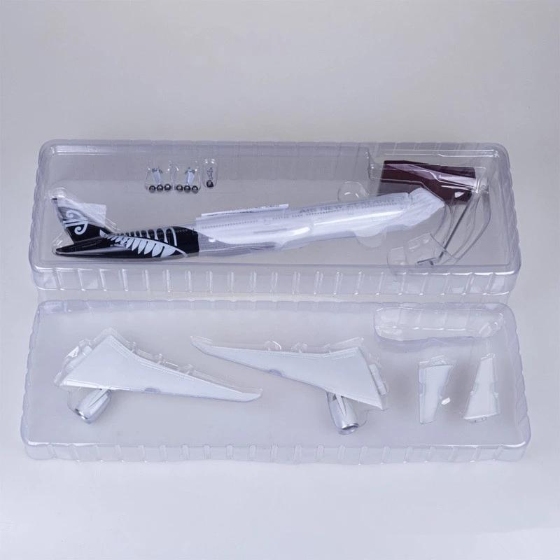 47cm Collection Model Airplane Scale 1:130 Airplane Model New Zealand B777 with LED Light(Touch or Sound Control) for Decoration