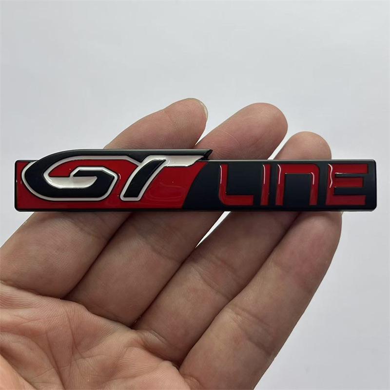 5X 3D Car Metal GT Line GTLINE Chrome Emblem Car Badge Sticker Body Fender Adhesive Emblem