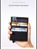 Carteira Porta-Cartões Múltiplos Ultrafina em Couro Genuíno