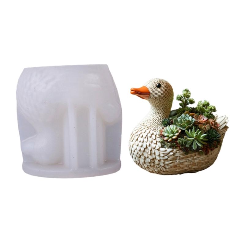 Flexible Silicone Duck Planter Mold Jewelry Making Tool Silicone Texture for Easy Demolding and Multipurpose Use 1