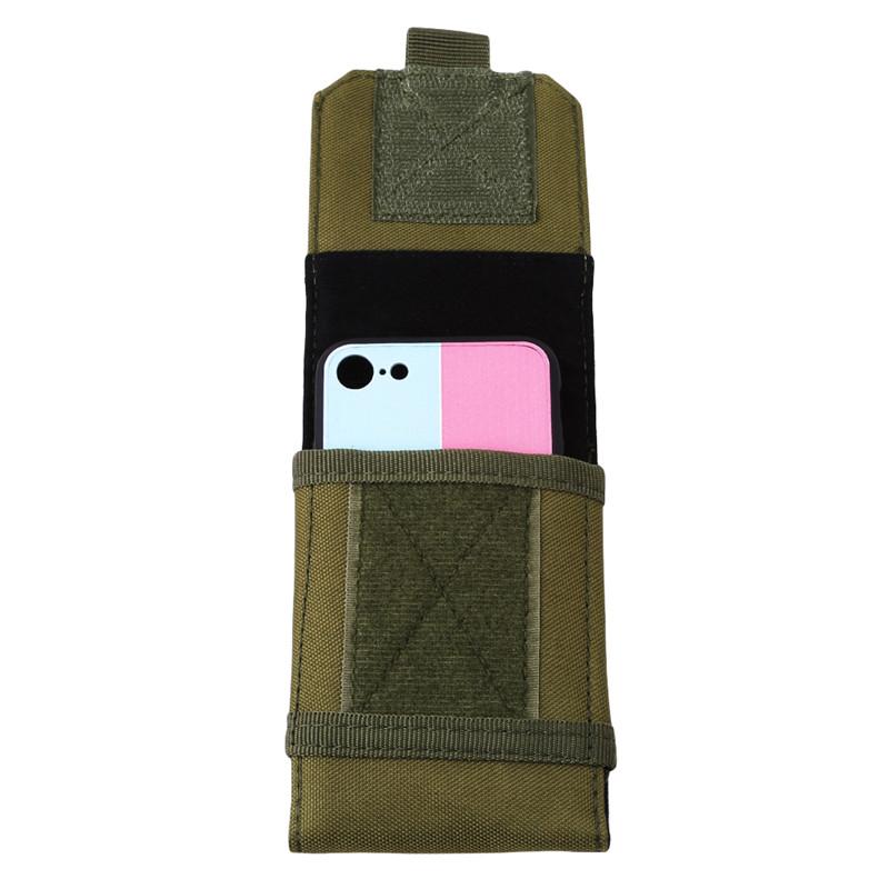 

5/6inch Outdoor Mini Multifunctional Storage Bag Solid Color Tactical Knife Pen Foldable Card Clip Wallet Hanging Waist Bags