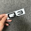The new ABS letter 3D sticker For 4UYEF Q2 Q3 Q5 Q7 Q8 logo quattro Sline Black Silver general