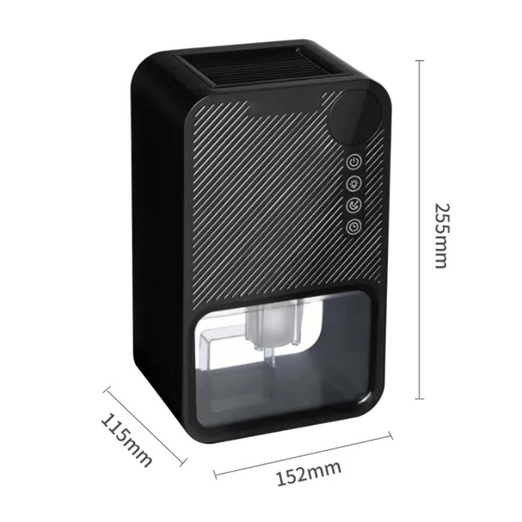 Dehumidifier with Colorful Night Light Auto Off 1.1L Capacity Compact Quiet LCD Display for Laundry Closet Basement Kitchen