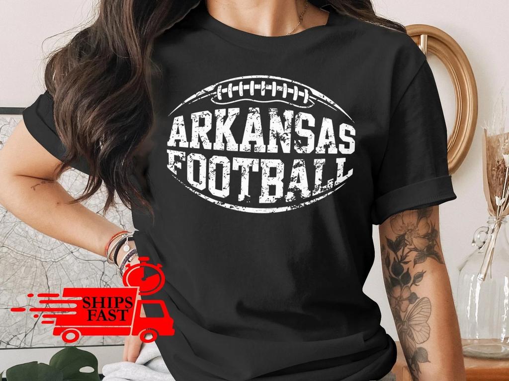 Arkansas Football T-Shirt Comfort Colors Distressed Design Fan Gear Gift