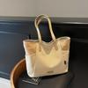 Casual Canvas Bag Women's 2025 New Tote Bag Large Capacity Fashion Shoulder Bag Student Class Commuting Bag