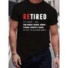 Interesting "Retirement" Definition Printed Men's T-Shirt Summer Casual Short Sleeve Cotton T-Shirt Top As A Gift