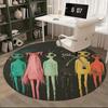 Colorful Alien Round Chair Mat - Home Decor, Office Carpet, Gift for Any Room0253b
