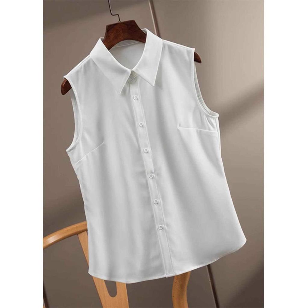 2023 Women's Solid Color Sleeveless Polo Collar Vest - Versatile Autumn/Winter Pairing with Sweater