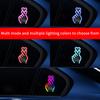 Car Love Light Solar Wireless Decorative Light Led Warning Light Triangle Window Rear Window Bixin Car Atmosphere Light 1Pc