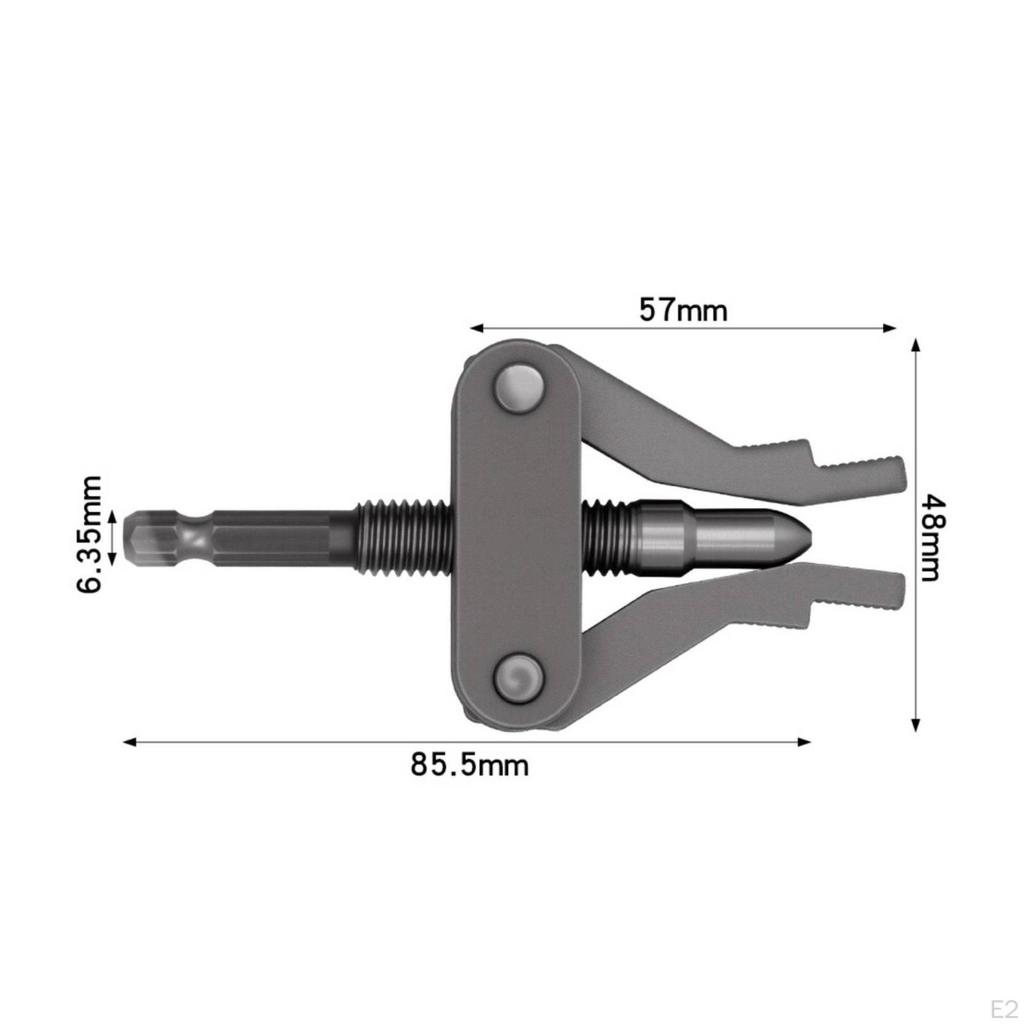 DrillPowered Broken Thread Extractor | Serrated Gripping grippers, Steel Construction, twingrip