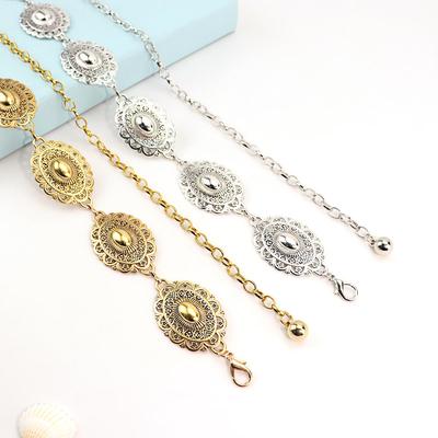 Vintage Elegant Metal Waist Chain - Ethnic Inspired, Fashionable Waist Accessory for Ladies