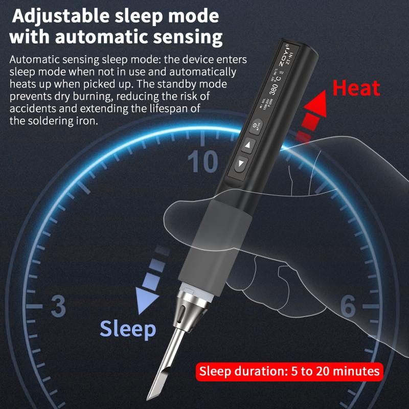 ZOYI ZT-N1 Tragbarer elektrischer Lötkolben mit 96 W und Powerbank-Kompatibilität – Ideal für mobile Reparaturen und Heimwerkerarbeiten