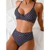 Sexy Bikini Swimsuit Women's Two-Piece Large Polka Dot Swimwear Trendy Strap Design Casual Comfortable Beachwear
