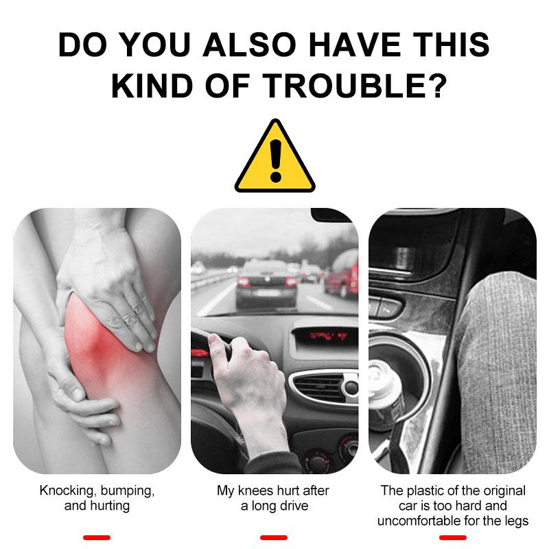 1Pcs Leather Car Pillow Car Knee Pad Elastic Memory Foam Leg Pad For Kia Rio Sportage R K3 K4 K5 K6 K7 K8 Ceed Sorento Cerato Soul