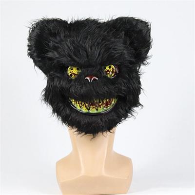Creepy Plush White Bunny Rabbit Scary Bloody Killer Masque Halloween Mask Headgear Adult Mask