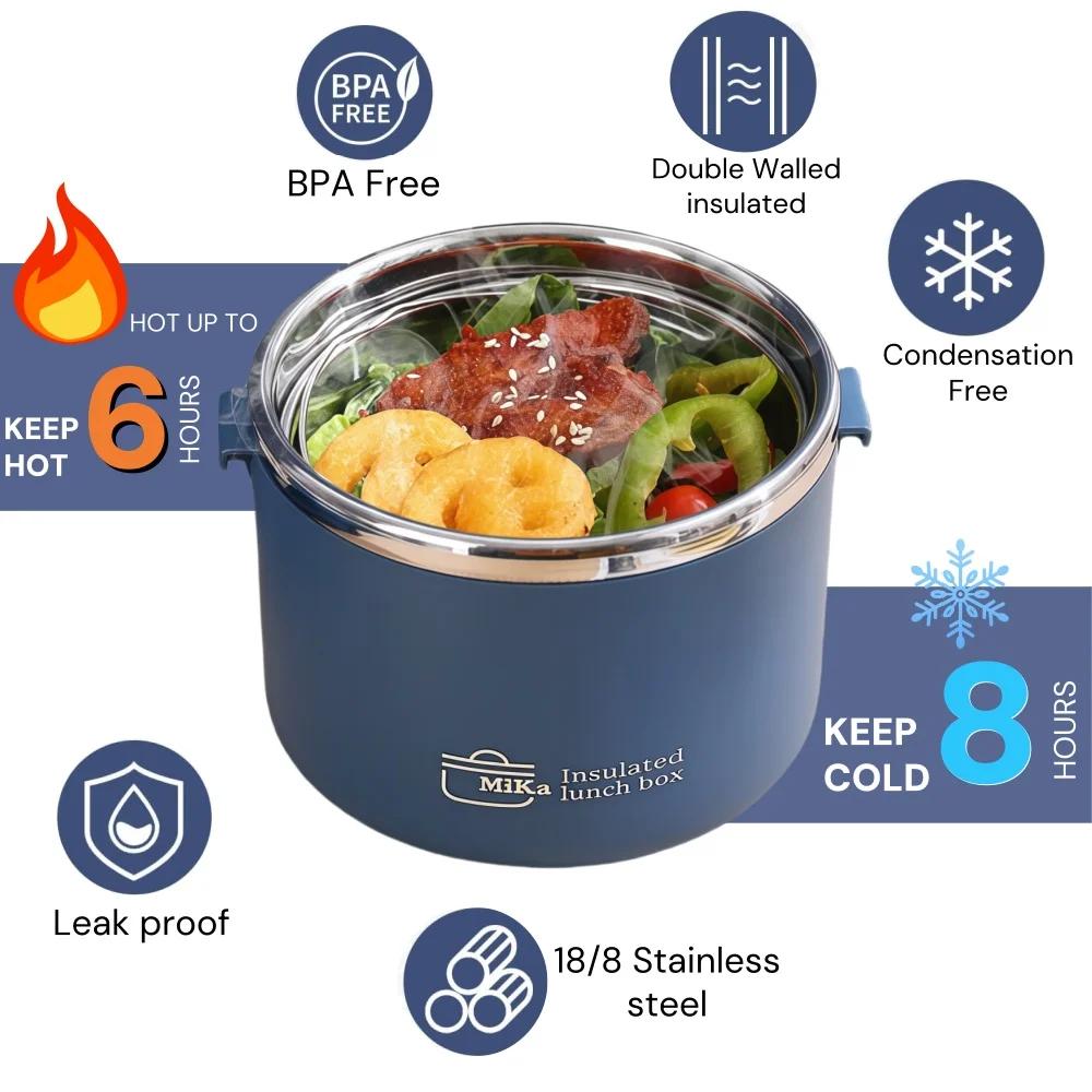 Stainless Thermal Insulation Bento Lunch Box Pot Jar Thermos for Hot Food Storage Containers Lunchbox Packed Lunch Refrigerators