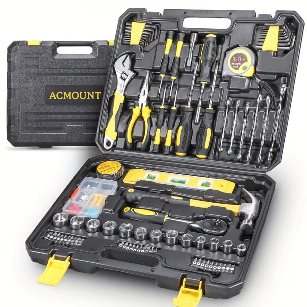 108 Pcs/set Acmount Tool Kit Home Tool Kit DIY Household Tool Sets for Home Repair and Maintenance